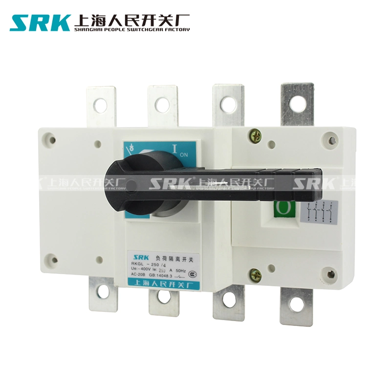 China Top500 Enterprise Hgl 3p 4p 63A 100A 125A 160A 200A 250A 400A 630A 1000A 1250A 2000A 3200A Indoor Operation Manual Isolation Changeover Transfer Switch