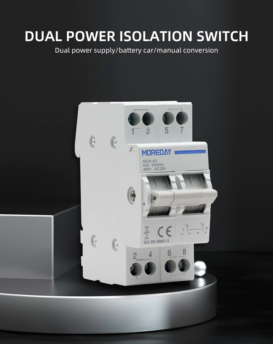DIN Rail Mount Modular Module Isolating Switch Modular Changeover Switch on off on Sft