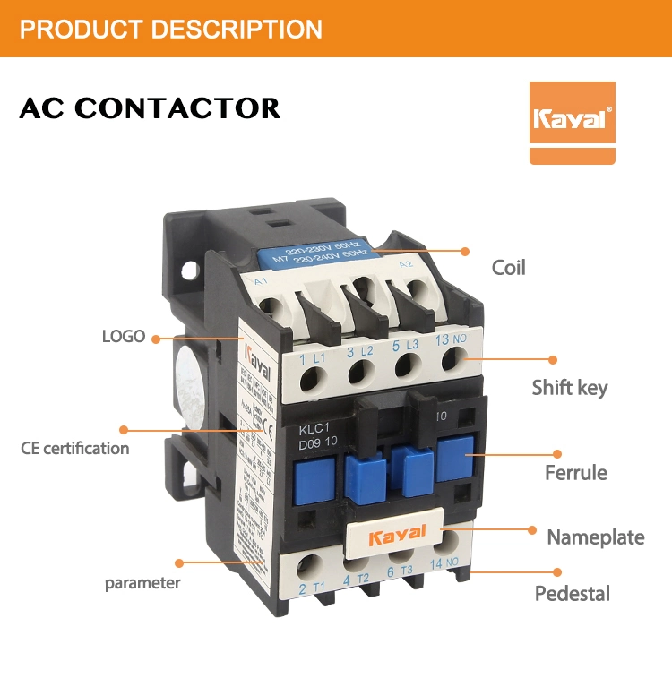 GB14048.4 AC Contactor LC1 D0910 Magnetic Contactor AC Cjx2 3p 3 Pole 09A 18A 95A 220V 240V 380V Electrical Contactor
