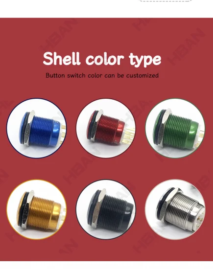 22mm Xb2 Y5 Momentry Type Flat Round 1no1nc 2 Contact Module Screw Terminal Plastic Push Button Switch