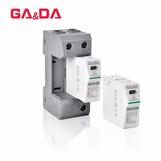 SPD Lighting Arrester 2pole DC 1000V Surge Protective Device Class C Power Supply